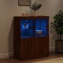 Sideboard with LED lights oak brown 81x37x100 cm by , Sideboards - Ref: Foro24-836678, Price: 115,57 €, Discount: %