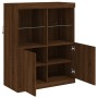 Sideboard with LED lights oak brown 81x37x100 cm by , Sideboards - Ref: Foro24-836678, Price: 115,57 €, Discount: %