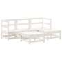 Garden sofa set 5 pieces solid white pine wood by , Garden sets - Ref: Foro24-3186173, Price: 345,55 €, Discount: %