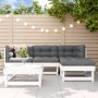 Gartensofa-Set 5-teilig aus massivem weißem Kiefernholz von , Gartensets - Ref: Foro24-3186159, Preis: 288,48 €, Rabatt: %