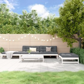 Garden sofa set 5 pieces solid white pine wood by , Garden sets - Ref: Foro24-3186635, Price: 542,99 €, Discount: %