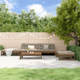 Garden sofa set 5 pieces solid honey brown pine wood by , Garden sets - Ref: Foro24-3186637, Price: 529,45 €, Discount: %