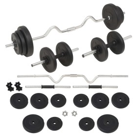 Weight set 30 kg barbell and dumbbells by vidaXL, free weight - Ref: Foro24-91401, Price: 85,99 €, Discount: %