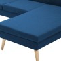 L-shaped sofa upholstered in blue fabric 186x136x79 cm by , Sofas - Ref: Foro24-247001, Price: 346,99 €, Discount: %