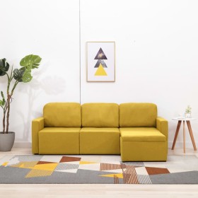 Yellow fabric 3-seater modular sofa bed by , Sofas - Ref: Foro24-288789, Price: 439,73 €, Discount: %