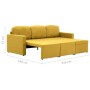 Modulares 3-Sitzer-Schlafsofa aus gelbem Stoff von , Sofas - Ref: Foro24-288789, Preis: 439,73 €, Rabatt: %