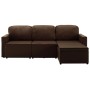 Brown synthetic leather 3-seater modular sofa bed by , Sofas - Ref: Foro24-288796, Price: 507,76 €, Discount: %