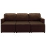 Brown synthetic leather 3-seater modular sofa bed by , Sofas - Ref: Foro24-288796, Price: 507,76 €, Discount: %