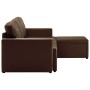 Brown synthetic leather 3-seater modular sofa bed by , Sofas - Ref: Foro24-288796, Price: 507,76 €, Discount: %