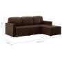 Brown synthetic leather 3-seater modular sofa bed by , Sofas - Ref: Foro24-288796, Price: 507,76 €, Discount: %