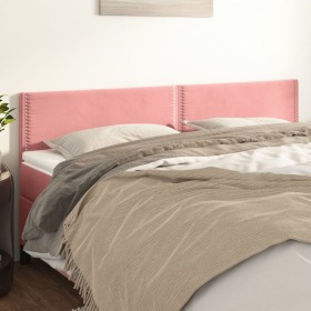 Cabeceros 2 unidades de terciopelo rosa 100x5x78/88 cm de , Cabeceros y pies de cama - Ref: Foro24-346003, Precio: 58,30 €, D...