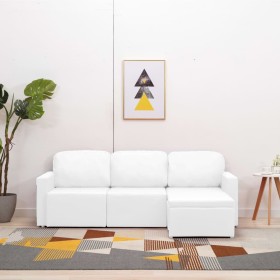 White Faux Leather 3 Seater Modular Sofa Bed by , Sofas - Ref: Foro24-288794, Price: 525,99 €, Discount: %