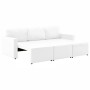 Modulares 3-Sitzer-Sofabett aus weißem Kunstleder von , Sofas - Ref: Foro24-288794, Preis: 522,61 €, Rabatt: %