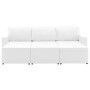 Modulares 3-Sitzer-Sofabett aus weißem Kunstleder von , Sofas - Ref: Foro24-288794, Preis: 522,61 €, Rabatt: %