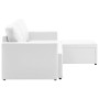 Modulares 3-Sitzer-Sofabett aus weißem Kunstleder von , Sofas - Ref: Foro24-288794, Preis: 522,61 €, Rabatt: %