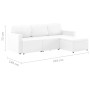 Modulares 3-Sitzer-Sofabett aus weißem Kunstleder von , Sofas - Ref: Foro24-288794, Preis: 522,61 €, Rabatt: %