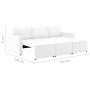 Modulares 3-Sitzer-Sofabett aus weißem Kunstleder von , Sofas - Ref: Foro24-288794, Preis: 522,61 €, Rabatt: %