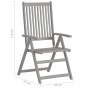 Reclining garden chairs 4 pcs solid acacia wood cushions by , Garden chairs - Ref: Foro24-3065390, Price: 345,59 €, Discount: %