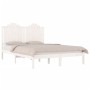 Estructura de cama madera maciza de pino blanco 135x190 cm de , Camas y somieres - Ref: Foro24-3103754, Precio: 151,99 €, Des...