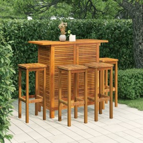 Garden bar furniture set 5 pieces solid acacia wood by , Garden sets - Ref: Foro24-3115997, Price: 387,93 €, Discount: %