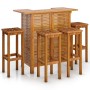 Juego muebles de bar para jardín 5 pzas madera maciza de acacia de , Conjuntos de jardín - Ref: Foro24-3115997, Precio: 387,9...