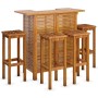 Juego muebles de bar para jardín 5 pzas madera maciza de acacia de , Conjuntos de jardín - Ref: Foro24-3115997, Precio: 387,9...