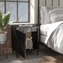 Bedside table with glossy black metal legs 40x30x50 cm by vidaXL, Nightstands - Ref: Foro24-805847, Price: 40,99 €, Discount: %