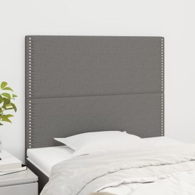 Cabeceros 2 unidades de tela gris oscuro 90x5x78/88 cm de , Cabeceros y pies de cama - Ref: Foro24-3116175, Precio: 69,99 €, ...