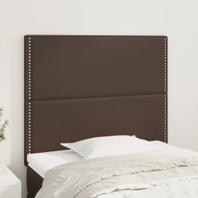 Headboards 2 units of brown synthetic leather 90x5x78/88 cm by , Headboards and footboards - Ref: Foro24-3116273, Price: 67,9...