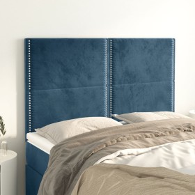 Headboards 4 units dark blue velvet 72x5x78/88 cm by , Headboards and footboards - Ref: Foro24-3116244, Price: 95,99 €, Disco...