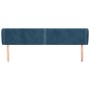 Dark blue velvet headboard 163x23x78/88 cm by , Headboards and footboards - Ref: Foro24-3117062, Price: 71,99 €, Discount: %