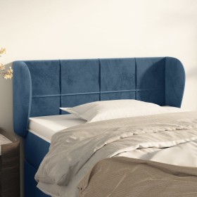 Dark blue velvet headboard 83x23x78/88 cm by , Headboards and footboards - Ref: Foro24-3117178, Price: 56,99 €, Discount: %