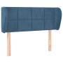 Dark blue velvet headboard 83x23x78/88 cm by , Headboards and footboards - Ref: Foro24-3117178, Price: 48,97 €, Discount: %