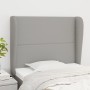 Headboard with light gray fabric ears 93x23x118/128 cm by , Headboards and footboards - Ref: Foro24-3117798, Price: 72,33 €, ...