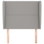 Headboard with light gray fabric ears 93x23x118/128 cm by , Headboards and footboards - Ref: Foro24-3117798, Price: 72,33 €, ...