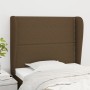 Headboard with dark brown fabric ears 93x23x118/128 cm by , Headboards and footboards - Ref: Foro24-3117801, Price: 71,44 €, ...