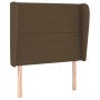 Headboard with dark brown fabric ears 93x23x118/128 cm by , Headboards and footboards - Ref: Foro24-3117801, Price: 71,44 €, ...