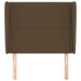 Headboard with dark brown fabric ears 93x23x118/128 cm by , Headboards and footboards - Ref: Foro24-3117801, Price: 71,44 €, ...