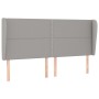 Headboard with light gray fabric ears 163x23x118/128 cm by , Headboards and footboards - Ref: Foro24-3117822, Price: 116,05 €...