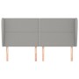 Headboard with light gray fabric ears 163x23x118/128 cm by , Headboards and footboards - Ref: Foro24-3117822, Price: 116,05 €...