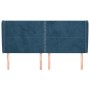 Headboard with dark blue velvet ears 163x23x118/128 cm by , Headboards and footboards - Ref: Foro24-3117874, Price: 136,20 €,...