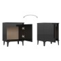 Bedside table with glossy black metal legs 40x30x50 cm by vidaXL, Nightstands - Ref: Foro24-805847, Price: 40,99 €, Discount: %