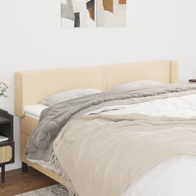 Cream fabric headboard 203x16x78/88 cm by , Headboards and footboards - Ref: Foro24-3118655, Price: 74,99 €, Discount: %