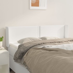 Cabecero de cuero sintético blanco 147x16x78/88 cm de , Cabeceros y pies de cama - Ref: Foro24-3118719, Precio: 63,00 €, Desc...