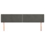 Dark gray velvet headboard 163x16x78/88 cm by , Headboards and footboards - Ref: Foro24-3118683, Price: 74,27 €, Discount: %