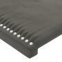 Dark gray velvet headboard 163x16x78/88 cm by , Headboards and footboards - Ref: Foro24-3118683, Price: 74,27 €, Discount: %