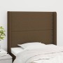 Headboard with dark brown fabric ears 93x16x118/128 cm by , Headboards and footboards - Ref: Foro24-3119425, Price: 67,80 €, ...