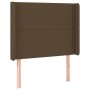 Headboard with dark brown fabric ears 93x16x118/128 cm by , Headboards and footboards - Ref: Foro24-3119425, Price: 67,80 €, ...