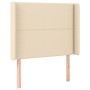 Headboard with cream fabric ears 93x16x118/128 cm by , Headboards and footboards - Ref: Foro24-3119427, Price: 67,72 €, Disco...