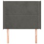 Headboard with dark gray velvet ears 83x16x118/128 cm by , Headboards and footboards - Ref: Foro24-3119471, Price: 74,11 €, D...